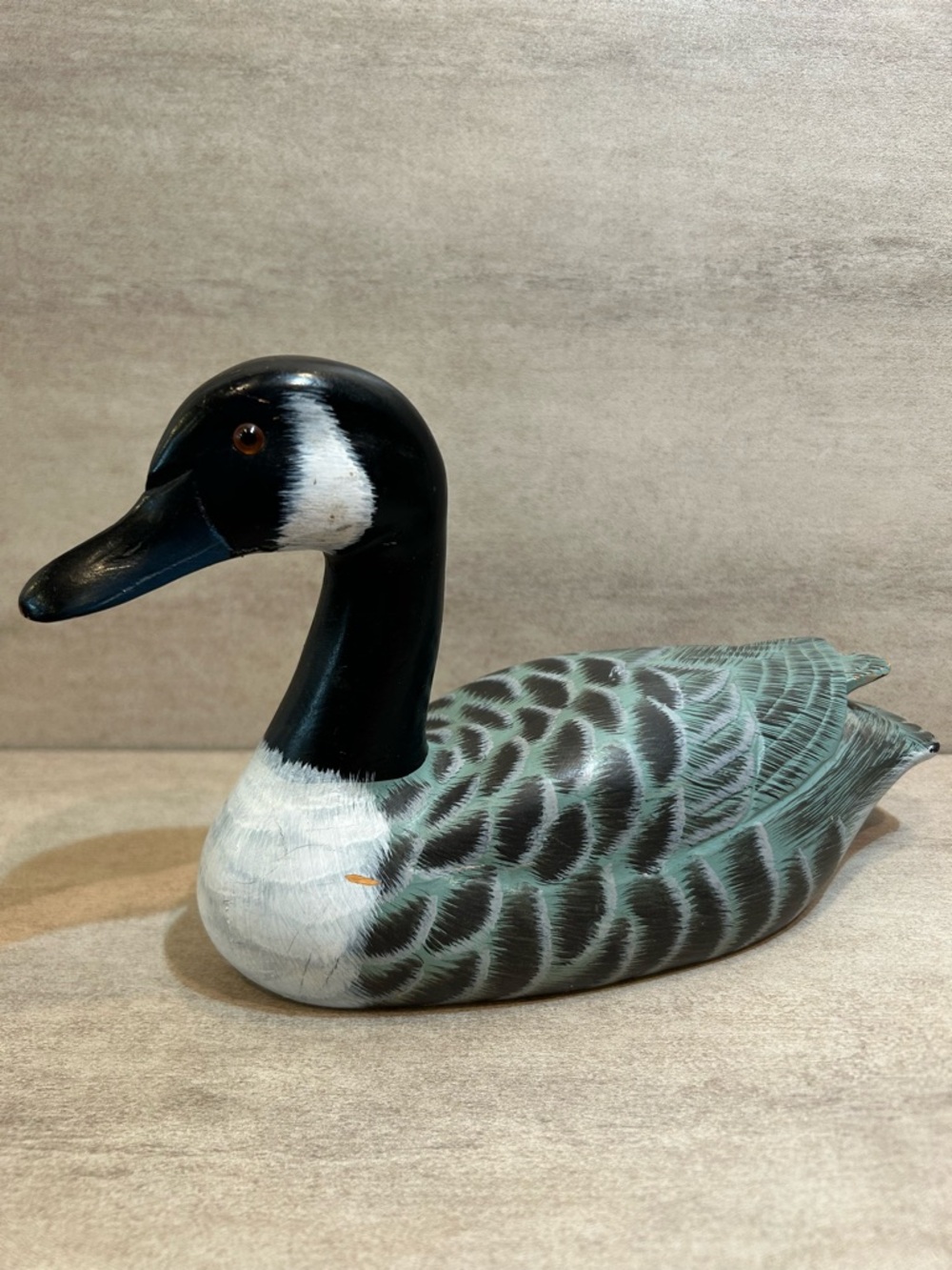 Vintage Handmade Carved Wood Goose 5.6" Decorative Decoy  9.6" x 3.6" x 5.6"